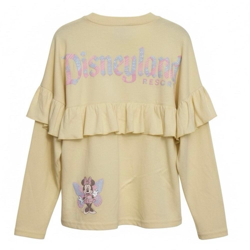 NWT Disney Parks Disneyland Kids Spirit Jersey Yellow Minnie Mouse Butterfly M